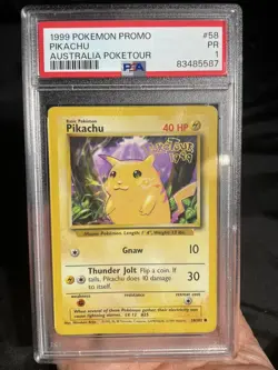 Pikachu Pokemon card base Set Australia, poke tour PSA 1 PR POOR - Image 1