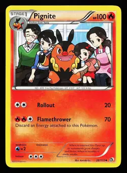 Pignite 26/113 Uncommon Legendary Treasures Pokemon Card - Image 1