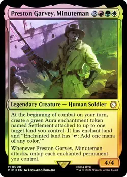 Preston Garvey, Minuteman Universes Beyond: Fallout Foil MTG Magic The Gathering - Image 1