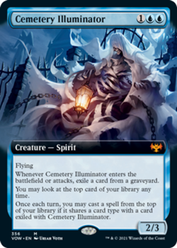 1x Cemetery Illuminator - Foil - Extended Art Light Play MTG Magic - Kid Icarus - Image 1