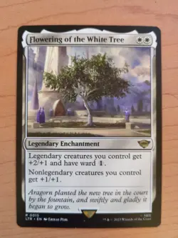 MTG Flowering of the White Tree Lord of the Rings Rare NM Non Foil - Image 1