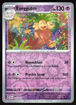 Exeggutor 024/091 Pokemon SV: Paldean Fates Reverse Holo Rare NM - Image 1