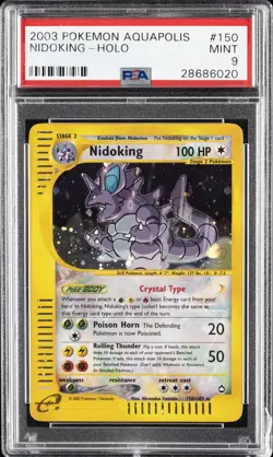 2003 POKEMON AQUAPOLIS #150 NIDOKING-HOLO PSA 9 - Image 1