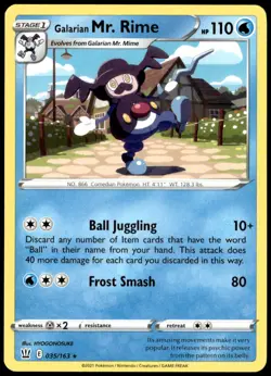 Pokemon SWSH05: Battle Styles 35/163 Galarian Mr. Rime - Image 1