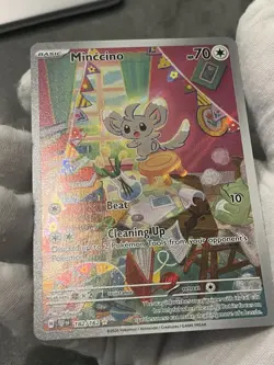 Pokemon TCG Minccino 182/162 Temporal Forces Holo Illustration Rare NM - Image 4