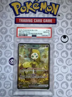 2025 POKEMON BLK EN-BLACK BOLT SPECIAL ILLUSTRATION RARE #167 MELOETTA EX PSA 10 - Image 1