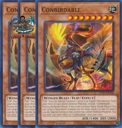 Yugioh! 3x Conbirdable MP25-EN328 Common 1st Ed NM - Image 1