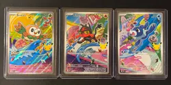 Complete 7th Gen Pokemon TCG First Partner Illustrations Rowlet, Litten, Popplio - Image 1