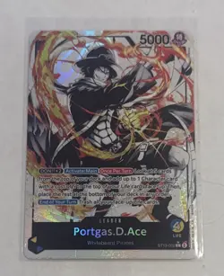 One Piece Ultra Deck Three Brothers Portgas D Ace ST13-002 Parallel Alt Art NM - Image 1