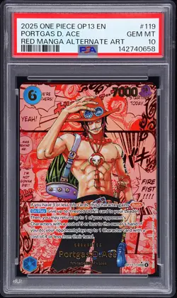 2025 ONE PIECE OP13-CARRYING ON HIS WILL #119 PORTGAS D. ACE PSA 10 - Image 1