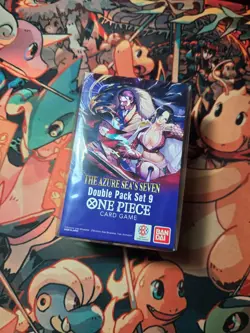 BUNDLE! Double Pack Set 9 and One Piece TCG OP-14 The Azure Sea’s Seven Booster - Image 2