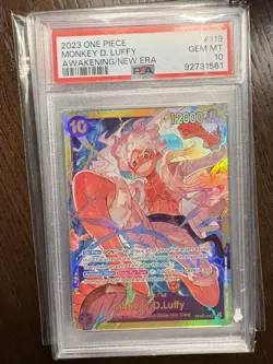 2023 ONE PIECE OP05-AWAKENING OF THE NEW ERA #119 MONKEY D. LUFFY PSA 10 - Image 1