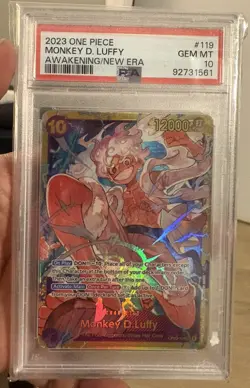 2023 ONE PIECE OP05-AWAKENING OF THE NEW ERA #119 MONKEY D. LUFFY PSA 10 - Image 2