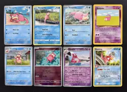 8x Slowpoke Slowbro Slowking Pokemon Species Collection Pokemon Card Lot - Image 1