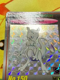 Mewtwo Pokemon Scratch Card No.150 Holo Prizm Japanese Tomy 1997 Nintendo #2452 - Image 3