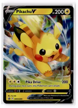 Pikachu V - SWSH285 SWSH: Sword & Shield Promo Cards Holo NM - Image 1