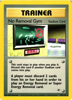 Pokemon TCG No Removal Gym Stadium Trainer Card 103/132 MP - Image 1