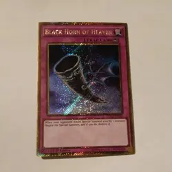PGL3-EN035 Black Horn Of Heaven Gold Secret Rare 1st Edition Yugioh Card - Image 1