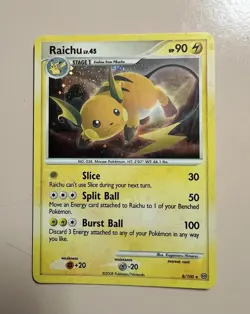 ⚡Pokemon TCG Raichu Holo Rare Stormfront Card 8/100 Card! - Image 1