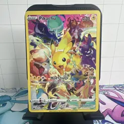 Pokemon Pikachu TCG Full Art Secret Rare Holo Card 160/159 Crown Zenith - Image 1