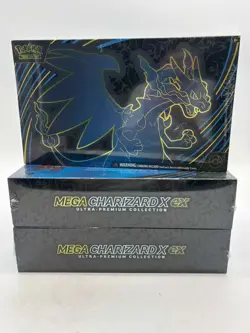 Lot of (3) Pokemon TCG Mega Charizard X ex Ultra Premium Collection Boxes UPC - Image 1