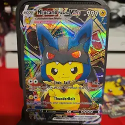 Pikachu Mega Lucario Cosplay Pokemon Cute Doujin ACG HOLO Card - Near Mint FS - Image 1