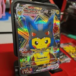 Pikachu Mega Lucario Cosplay Pokemon Cute Doujin ACG HOLO Card - Near Mint FS - Image 3