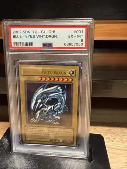 Yu-Gi-Oh! Blue Eyes White Dragon 2002 SDK-001: PSA 6 Excellent-Mint - Image 1