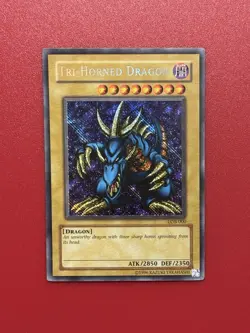MP Tri-Horned Dragon LOB-000 REVERSE SECRET RARE HOLO FOIL Unlimited - Image 1