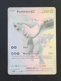 Pokemon White Flare Reshiram EX 173/086 BWR Holo Rare Card LP - Image 2