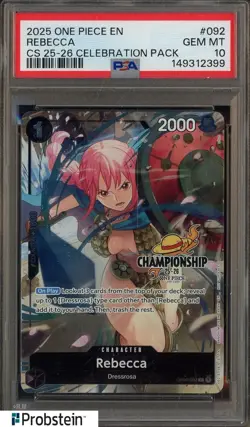 2025 One Piece EN CS 25-26 Celebration Pack #092 Revecca PSA 10 GEM MINT - Image 1