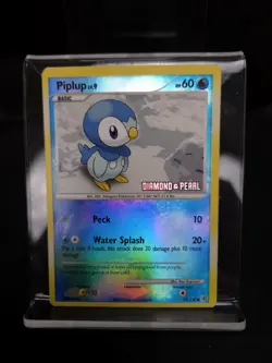 Pokemon Collectible Cards, Piplup, Rev Holo Stamp, 93/130, Diamond & Pearl, 2007 - Image 1