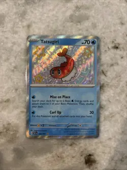 Tatsugiri 127/091 Paldean Fates Baby Shiny Holo Rare Pokemon TCG Card - Image 1