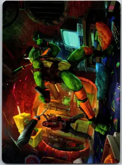 Michelangelo, Game Master Art Card 13 Teenage Mutant Ninja Turtles NM - Image 1