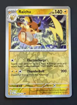 pokemon cards Stage 1 Raichu 064/193 - Image 1