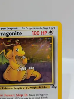 Dragonite 4/62 1st Edition Fossil Holo Pokemon Card - Image 5