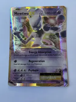 Pokemon Mewtwo EX Ultra Rare Holo 52/108 Evolutions Card 2016 - Image 1