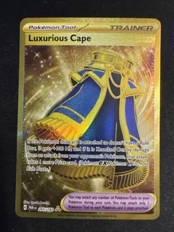 Luxurious Cape 265/182 Paradox Rift Gold Secret Rare Holo Pokemon Card - Image 1