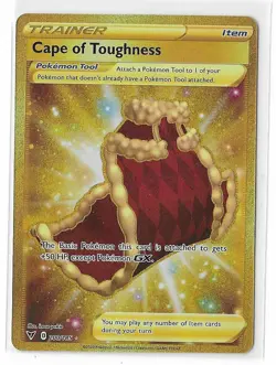 Cape of Toughness 200/185 Vivid Voltage Gold Secret Rare Pokemon TCG Card NM - Image 1