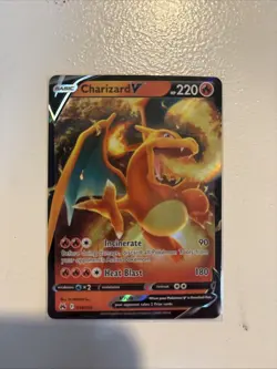 Pokemon TCG Charizard v Crown Zenith Holo Ultra Rare Card 018/159 NM/M Condition - Image 1