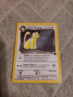 Pokemon Card - Dark Persian WOTC Black Star Promo 17 Holo "Light/Moderately Play - Image 1