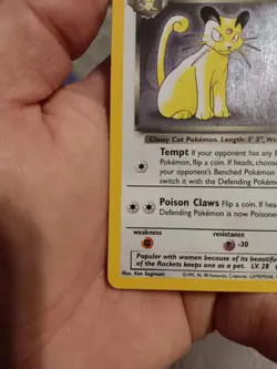Pokemon Card - Dark Persian WOTC Black Star Promo 17 Holo "Light/Moderately Play - Image 2
