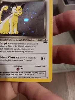 Pokemon Card - Dark Persian WOTC Black Star Promo 17 Holo "Light/Moderately Play - Image 3