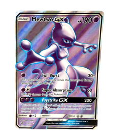 Pokemon TCG 2017 Mewtwo GX Full ART Card 72/73 Shining Legends NM-MINT - Image 1