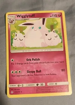 Pokemon TCG Wigglytuff 135/214 Sm-Unbroken Bonds Regular Card NM-LP - Image 1