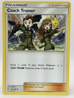 Pokemon Trainer Card - Coach Trainer #192/236 - SM Unified Minds 2019 - NM - Image 1