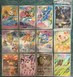 POKEMON PIPLUP SCORBUNNY N’s ZEKROM SEALED ILLUSTRATION RARE 12 CARD LOT NM-MINT - Image 1