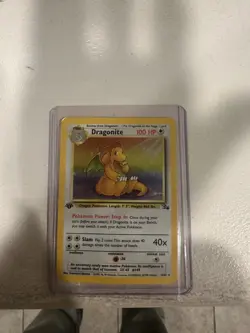 Dragonite 1st Edition Fossil 4/62 Holo Rare Pokemon Card - WOTC 1999 - Image 1