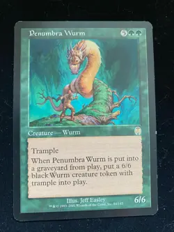 Penumbra Wurm MTG Apocalypse 83/143 Rare LP - Image 1