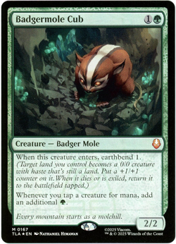 Badgermole Cub (Foil) - 0167 - Avatar: The Last Airbender TLA - MTG - NM/M - Image 1